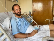 Fr. Christian Carlassare, Bishop-Elect of Rumbek, recovering at a hospital in Nairobi April 27 after having been shot in his rectory in Rumbek the previous day. Credit: ACI Africa.